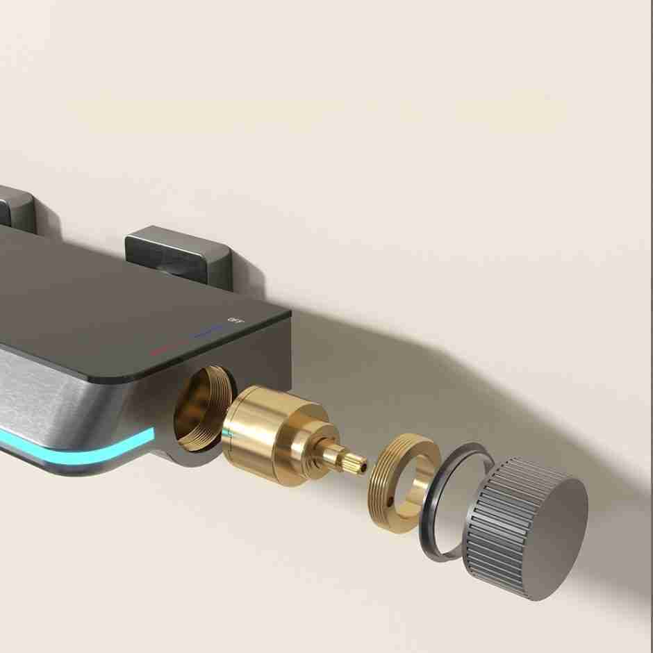 Set de duș multifunctional tip ploaie cu afișare digitala, si cu termostat - IN243 - imagine 3